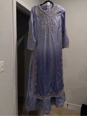 AJR Raw Silk Fancy Pakistani Outfit